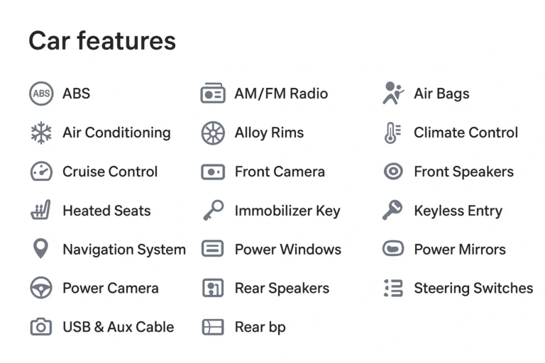 car features- shafique japan motors